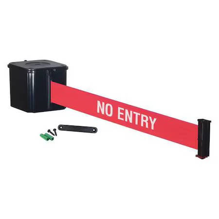 Retracta-Belt Wm412sb25-Ne-Re Retractable Belt Barrier, 25 Ft., Red