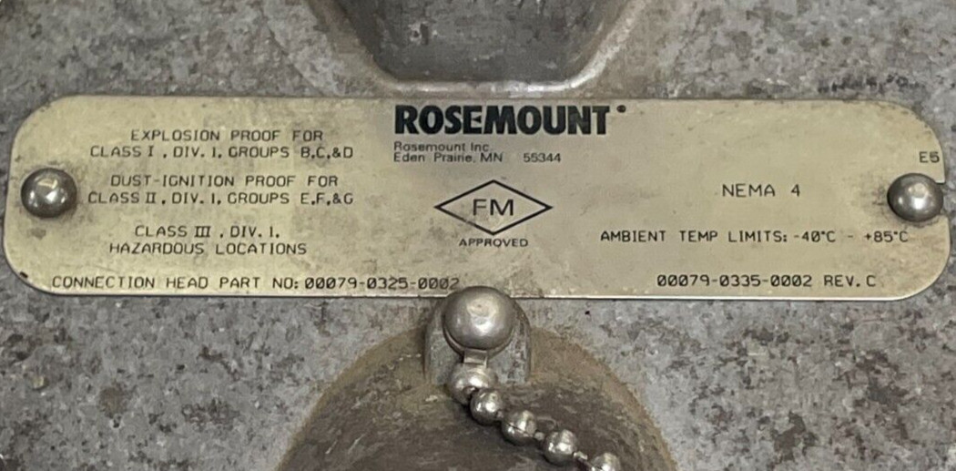 ROSEMOUNT CONNECTION HEAD 00079-0325-0002