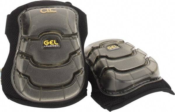CLC 367 Knee Pad: 2 Strap, Plastic Cap, Hook & Loop Closure, Universal Gel Pad