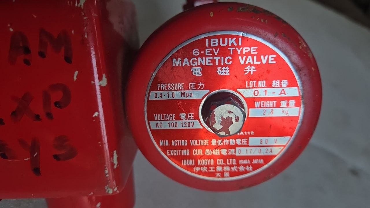 IBUKI 6-EV TYPE MAGNETIC VALVE Coil PRESSURE 0.4-1.0 MPA