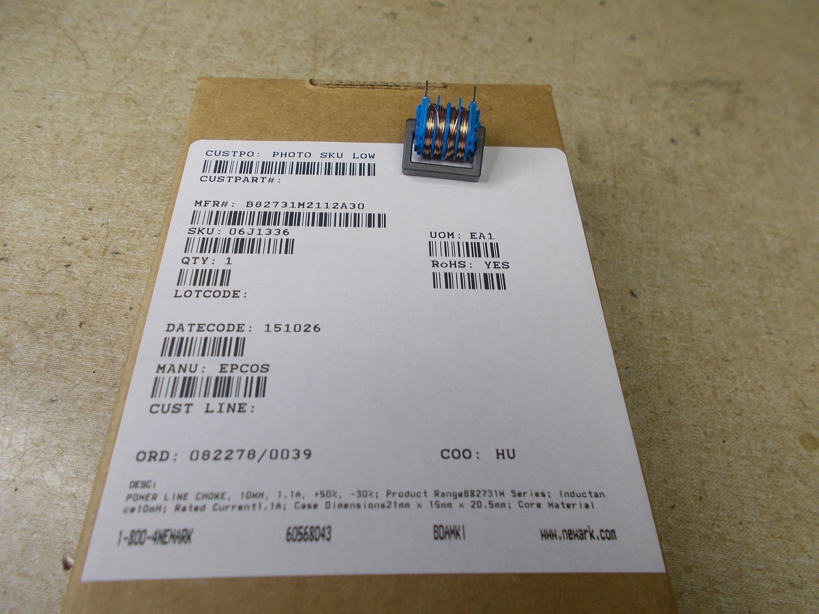 NEW Epcos Power Line Choke B82731M2112A30 *FREE SHIPPING*