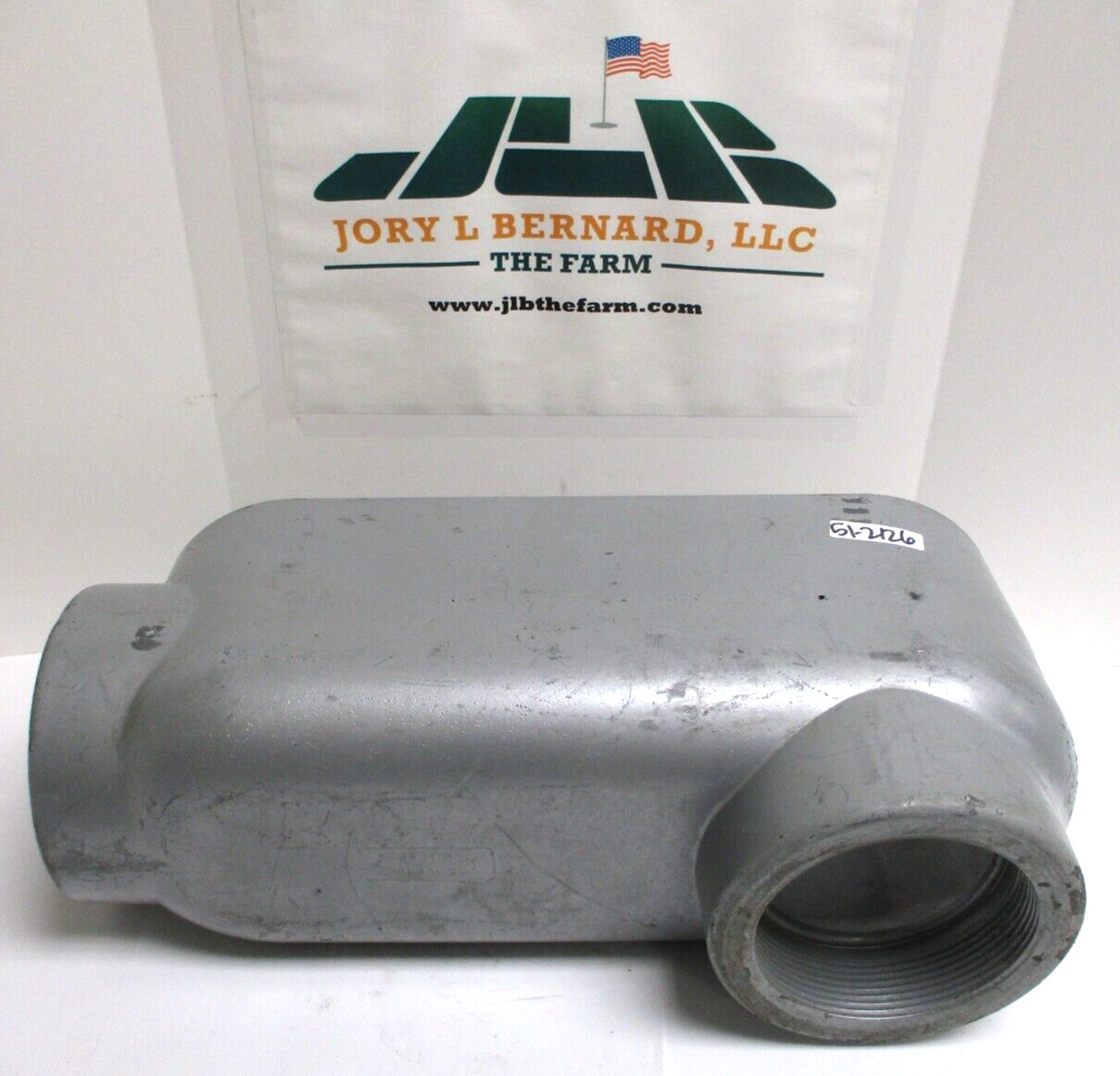 UN-BRANDED , E30640 , 3-1/2″ LB , ALUMINUM CONDUIT ELBOW , w/o COVER , SURPLUS