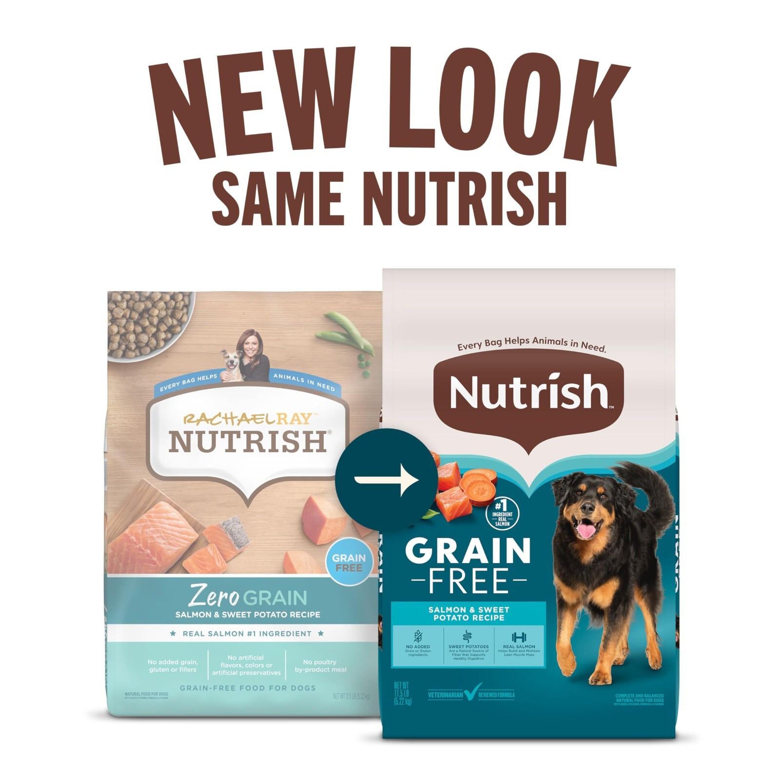 Nutrish Grain Free Dry Dog Food, Salmon & Sweet Potato Recipe, 23 lb. Bag