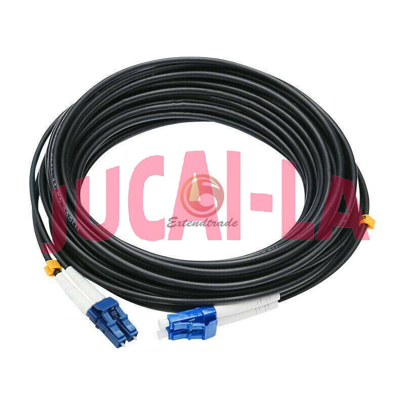 10M Black Armored Fiber Cable Duplex Fiber Optic Patch Cord LC-LC UPC SM 9/125