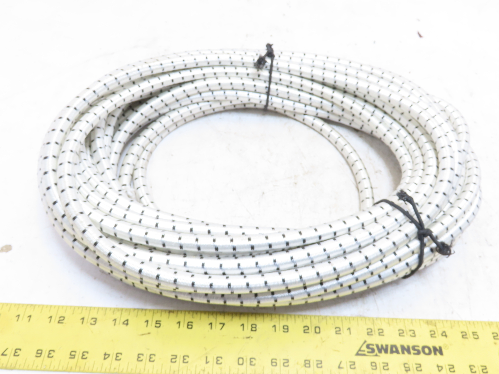 BULK-STRAP NL1012 Bungee Cord Roll Nylon 1/2 in Cord Dia 50 ft Lg White 14A767