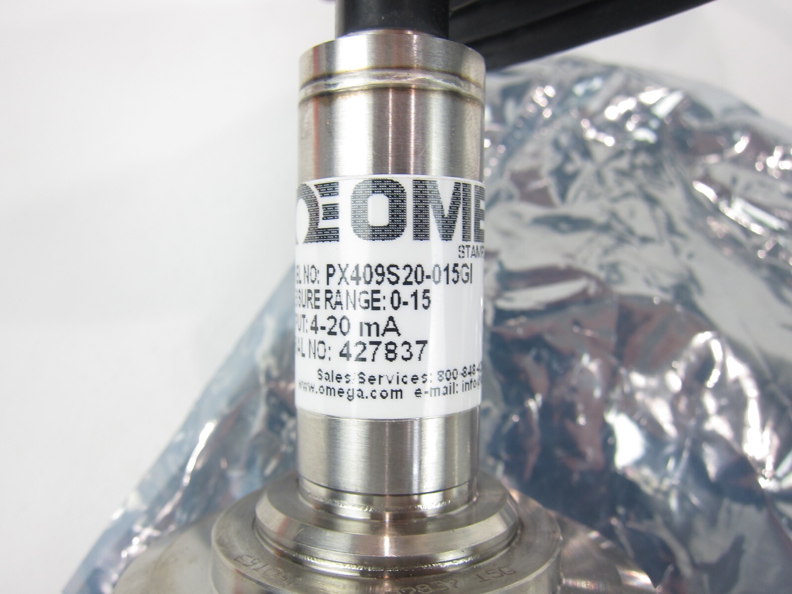 NEW Omega PX409S20-015CGI Sanitary Pressure Transducer PX409S20015CGI