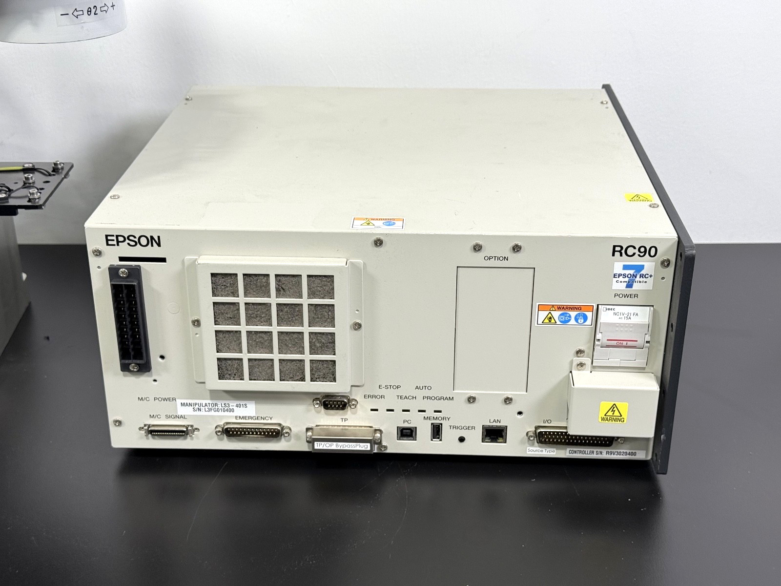 Seiko Epson LS3-401S 4-Axis SCARA Robot w/ RC90 Controller 200–240VAC