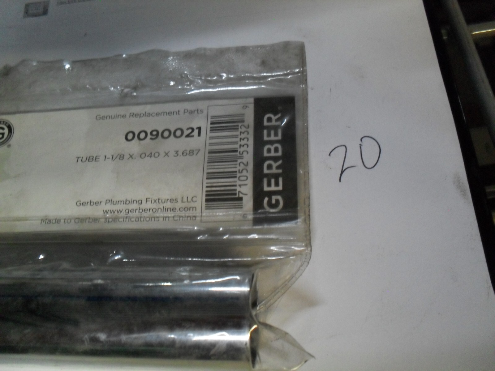 Gerber 90021 90-021 ESCUTCHEON SLEEVE Chrome
