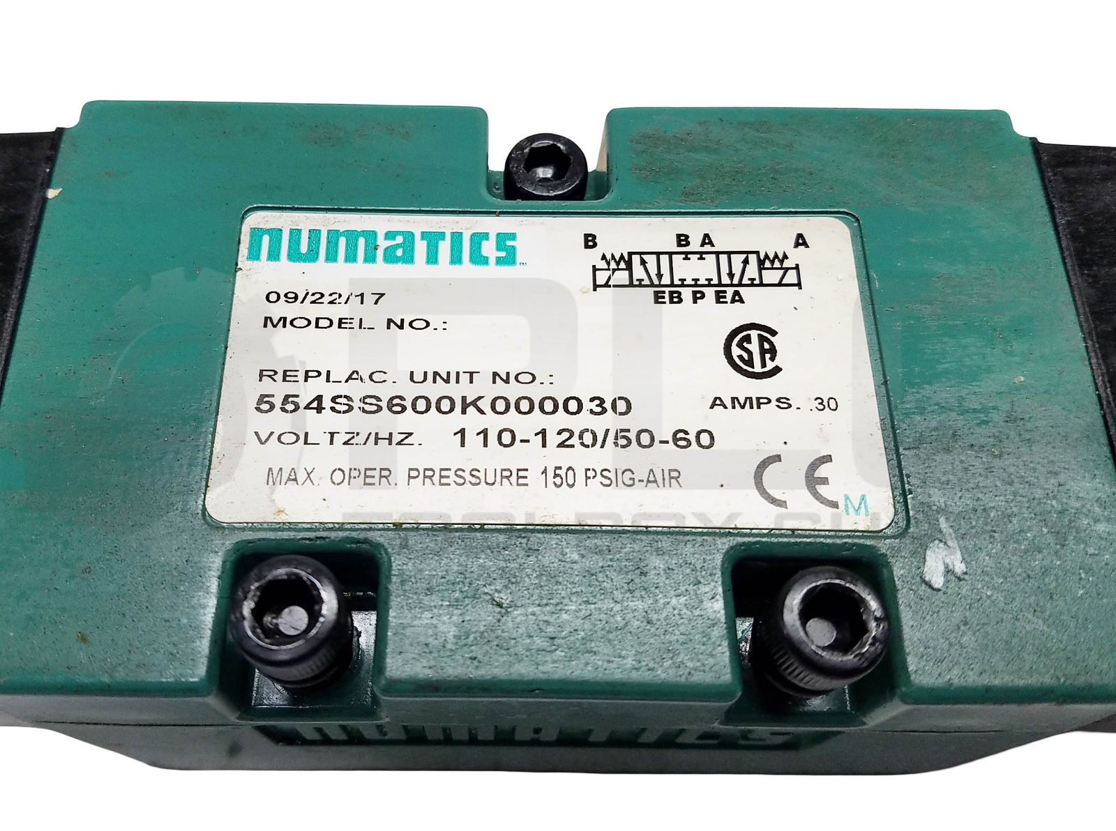 NUMATICS 554SS600K000030 VALVE 150PSI