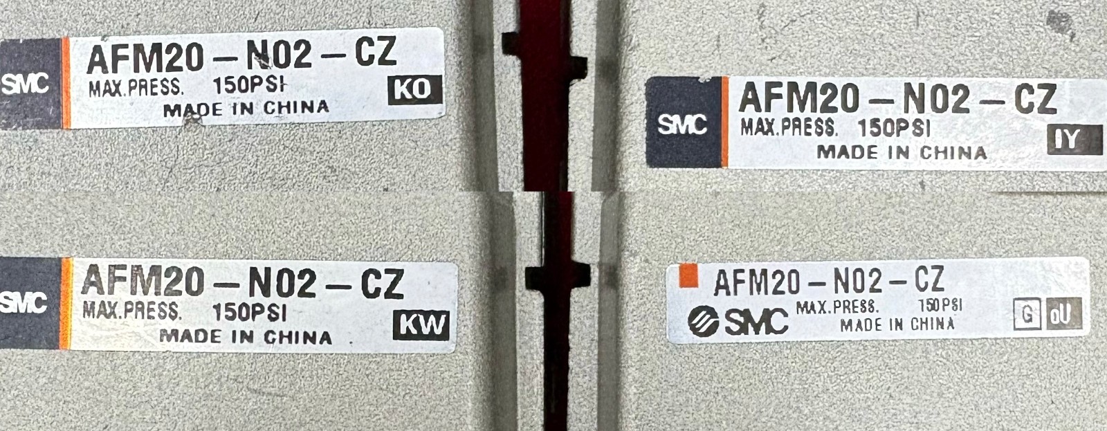 SMC AFM20-N02-CZ MODULAR PNEUMATIC MIST SEPARATOR 150PSI MAX – 1 LOT QTY 8