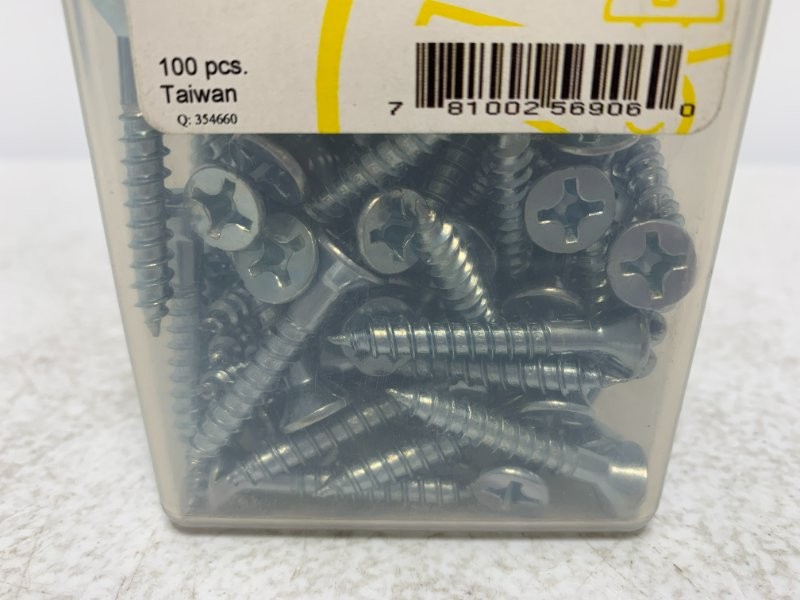 Dottie PHFW12112 Wood Screw #12 1-1/2″ Flat Head Phillips Zinc Plated (lot of 10