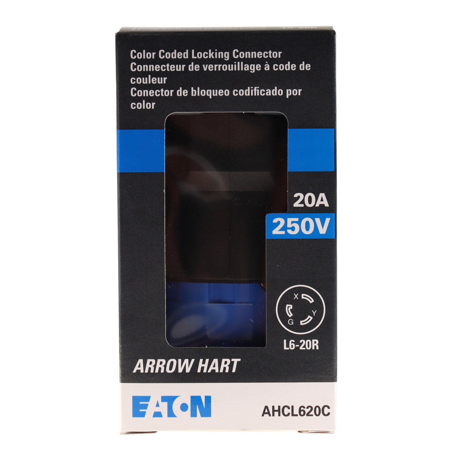 EATON AHCL620C ARROW HART LOCKING CONNECTOR, NEMA L6-20C, 20A, 250V, 2P, 3W