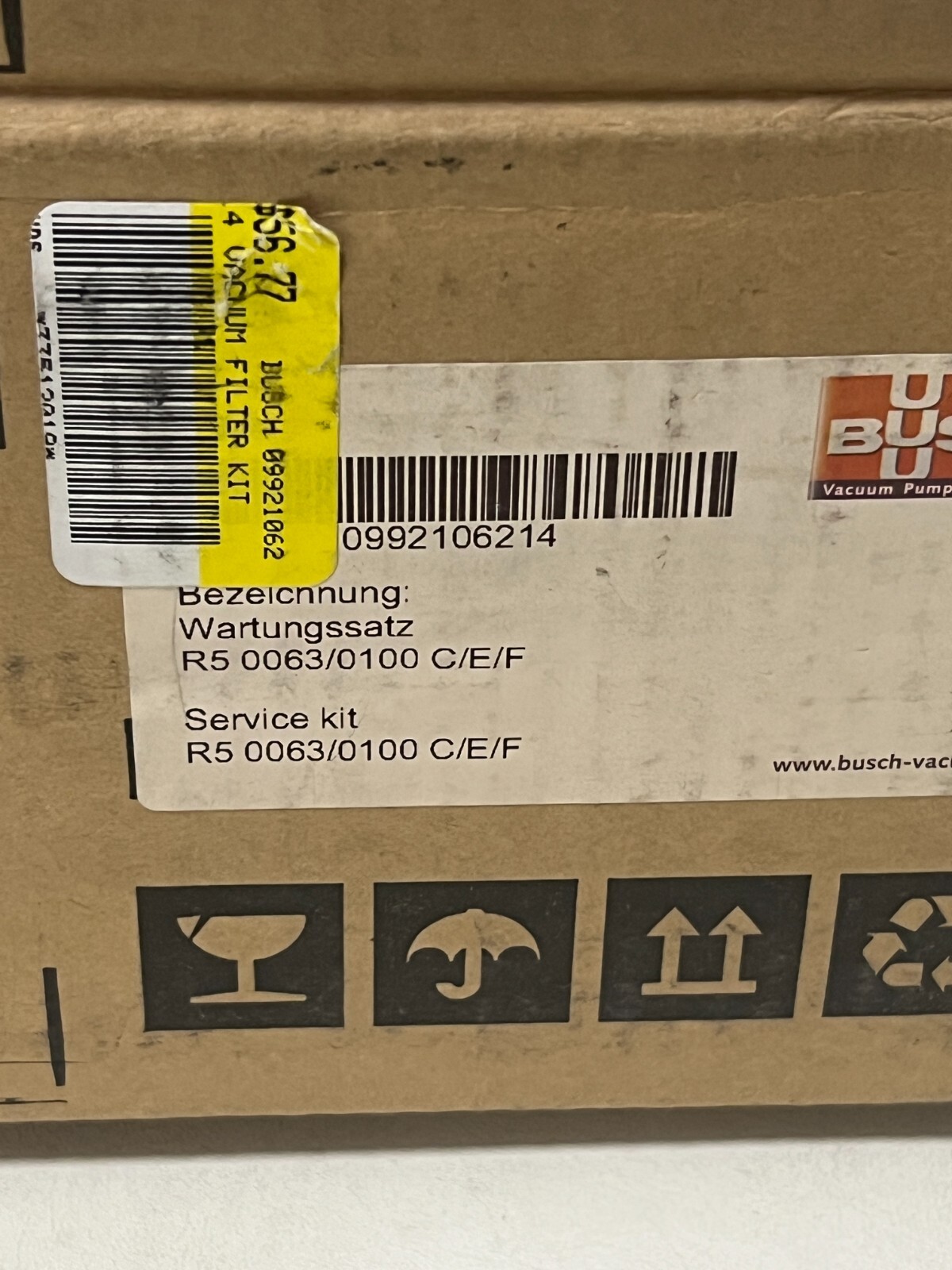 Busch Vacuum Filter Hardware 0992106214, With 0531000002,V532140157