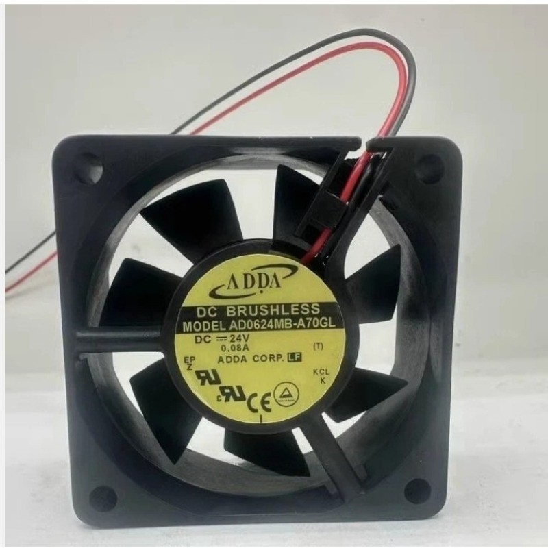 1 pcs ADDA 6025 AD0624MB-A70GL DC24V 0.08A 60 * 25MM inverter cooling fan