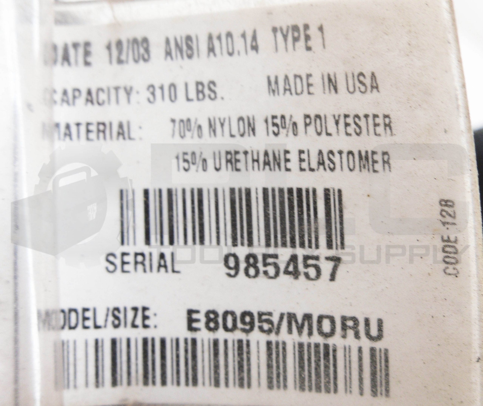 MILLER E8095/MORU FULL BODY HARNESS SIZE MED