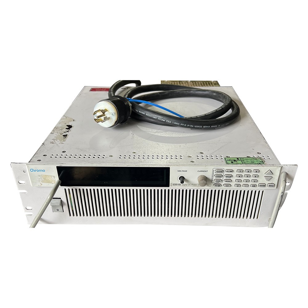 Chroma 6260‑60 Programmable Digital DC Power Supply 6kW, 60V, 100A, RS‑232, 3PH