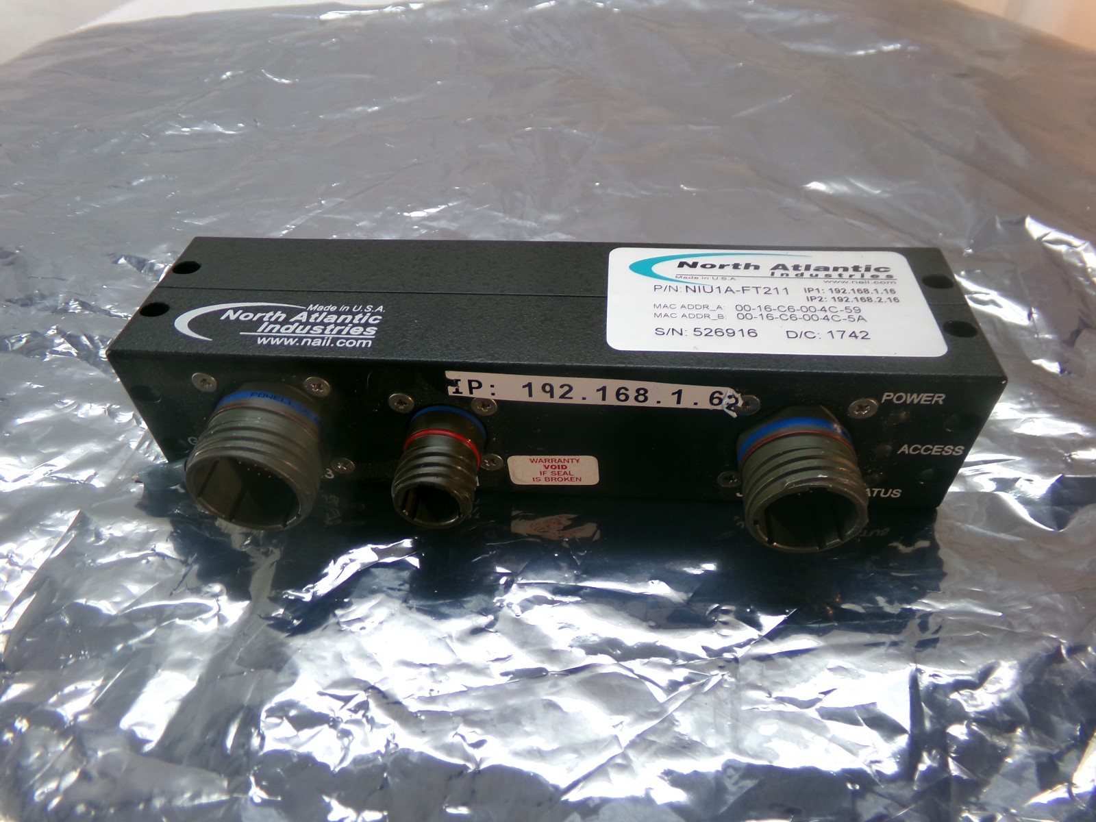 North Atlantic Industries NIU1A-FT211 Nano Interface Unit
