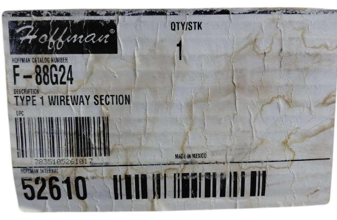 Hoffman F88G24 NEMA 1 Lay-In Wireway KO MADE IN MEXICO #52610