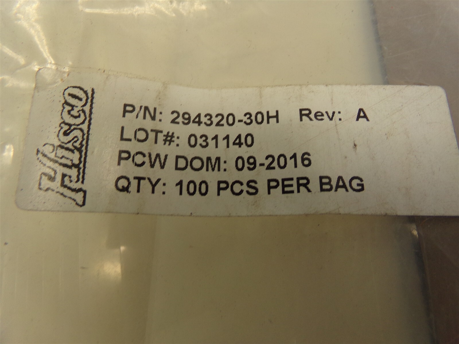 Bag of 100, Hisco 294320-30H