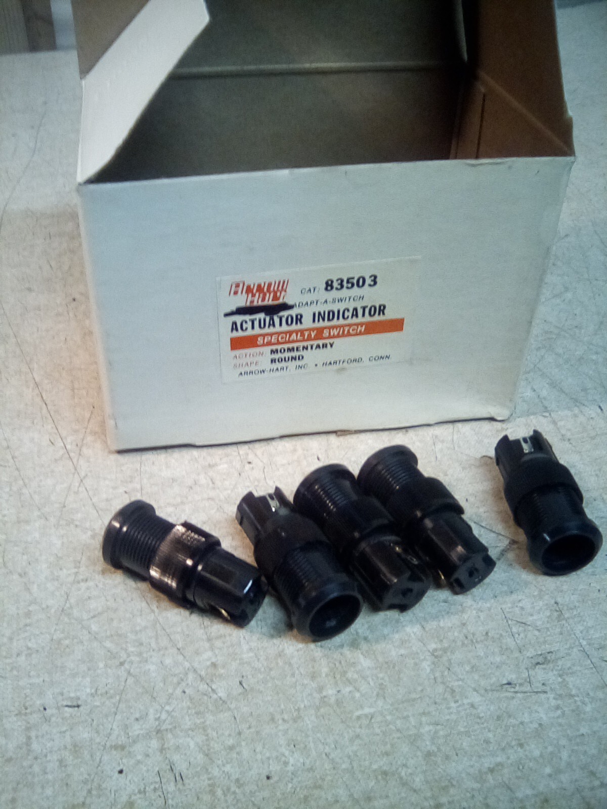 Lot Of 5 Arrow Hart 83503 Adapt-A-Switch Actuator Indicator Round Momentary