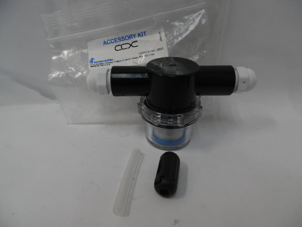 CLX Accessory kit – t-strainer, ferrite, fittings, tubing polypro, screen #24561
