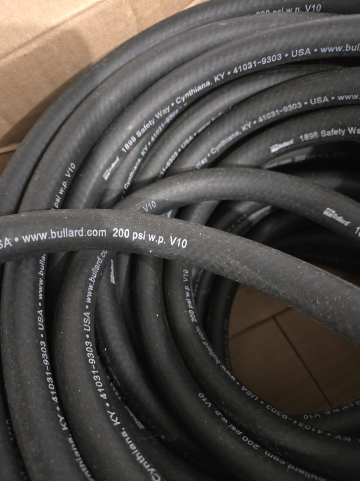 BULLARD AIR SUPPLY HOSE 100′ V10 V-10-100-EXT INTERCHANGE BLACK
