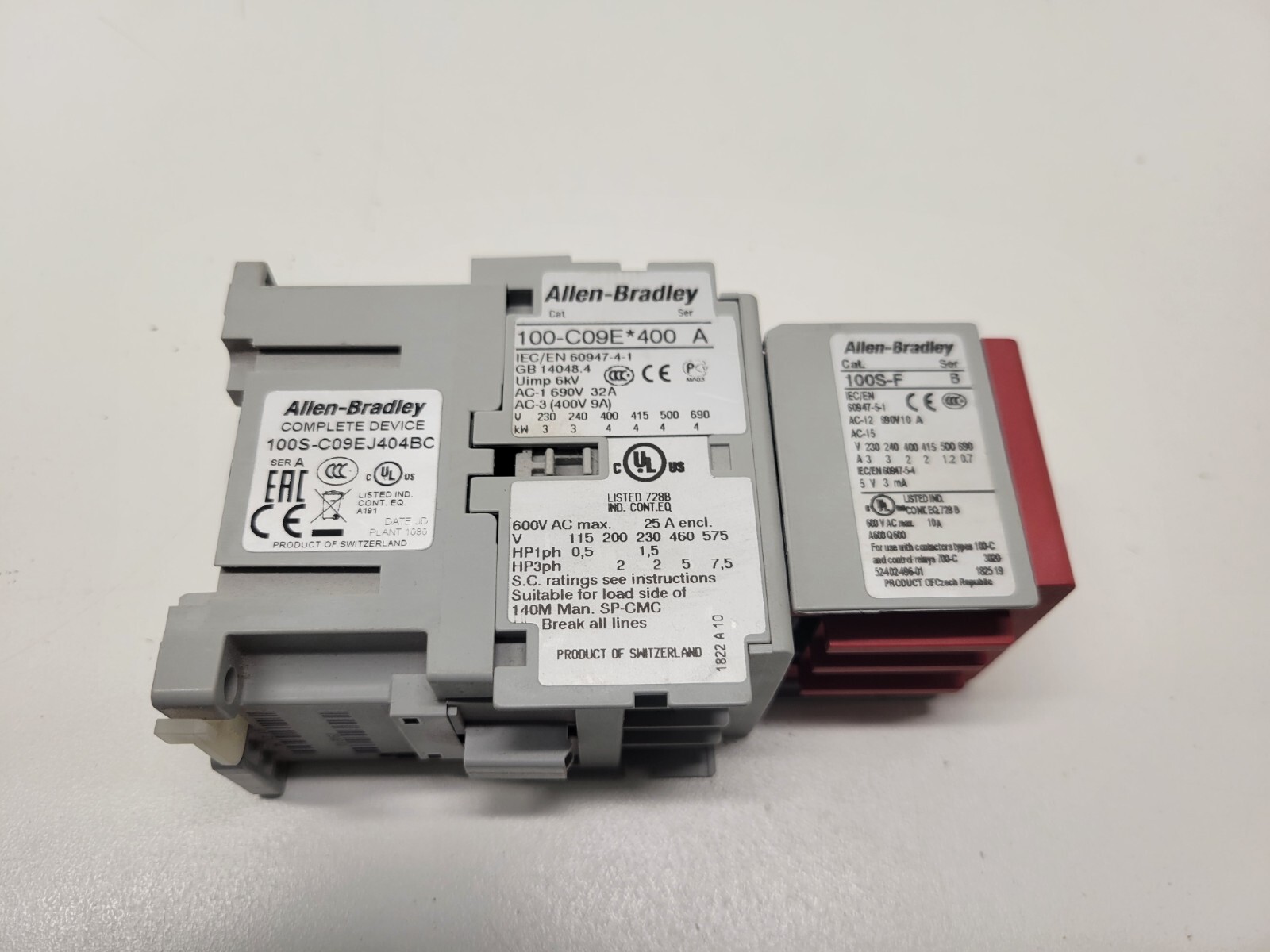 NEW OLD STOCK! ALLEN-BRADLEY 24VDC CONTACTOR 100S-C09EJ404BC