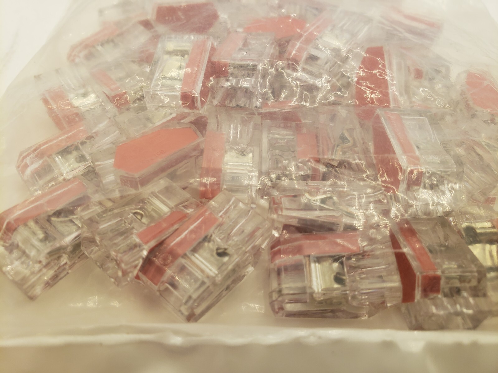 LAWSON 64655 PUSH & LOCK WIRE CONNECTOR 2 WIRE 30A RED (LOT OF 50) NIB