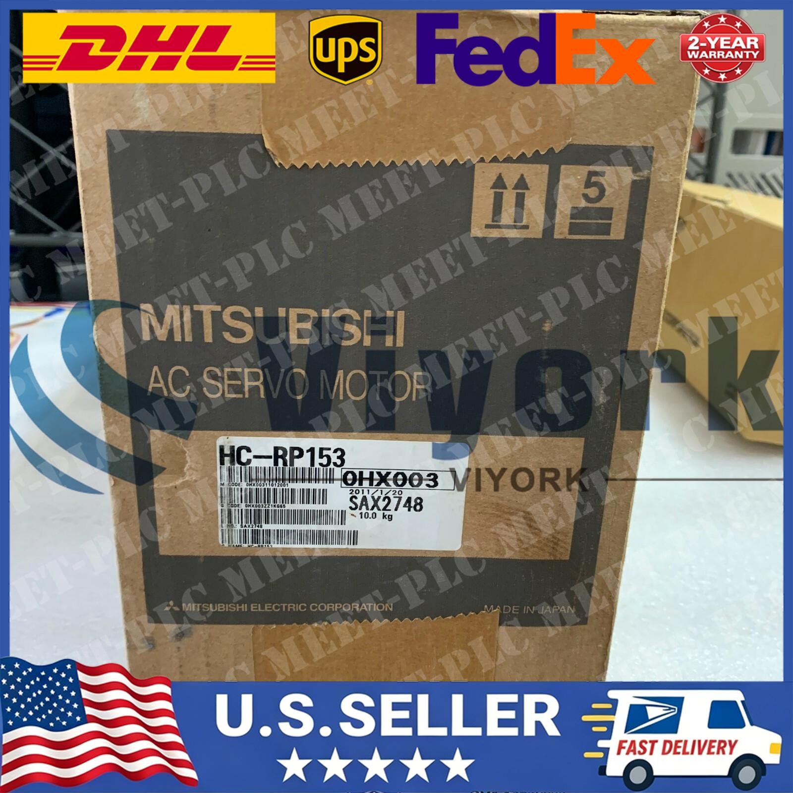 Mitsubishi HC-RP153 AC SERVO MOTOR SRVMTR 1.5KW 3000RPM NEW