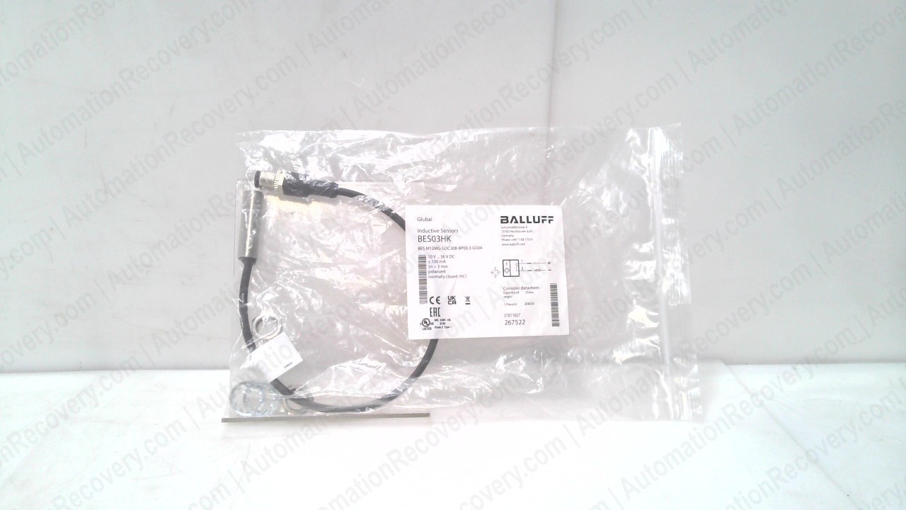 BALLUFF BES M12MG-GOC30B-BP00,3-GS04INDUCTIVE SWITCH, BES03HK, NEW #354675