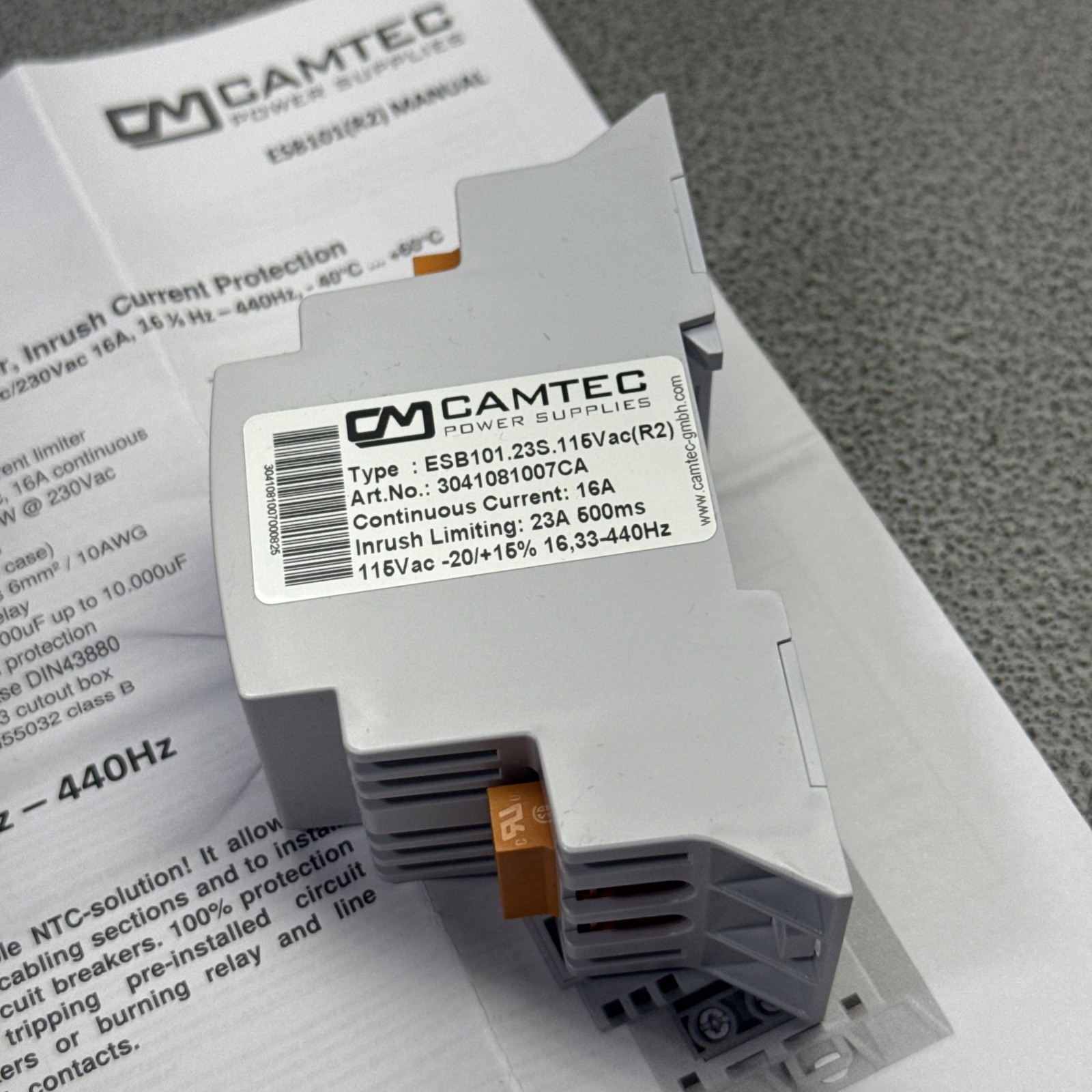 Camtec ESB101.23S.115Vac Inrush Current Limiter