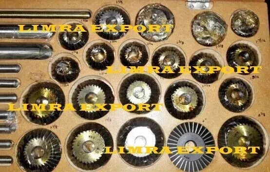 24 Piece Valve Seat & Face Cutter Set Of 24 Pcs Carbon Steel HCS with Wooden Box