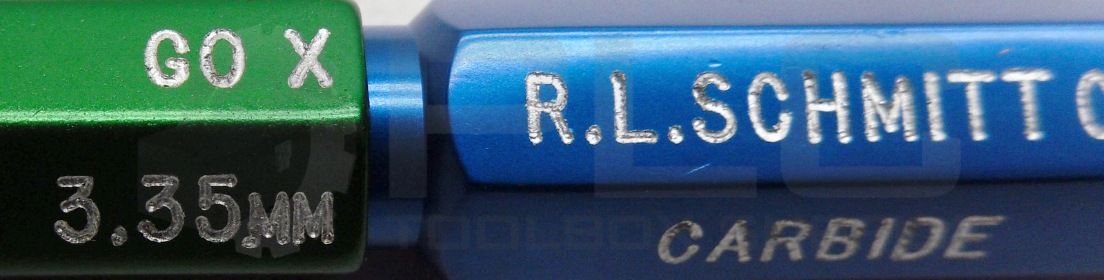NEW R.L. SCHMIDT GO X 3.35MM CARBIDE MASTER PLUG PIN GAGE NOGO 3.53MM