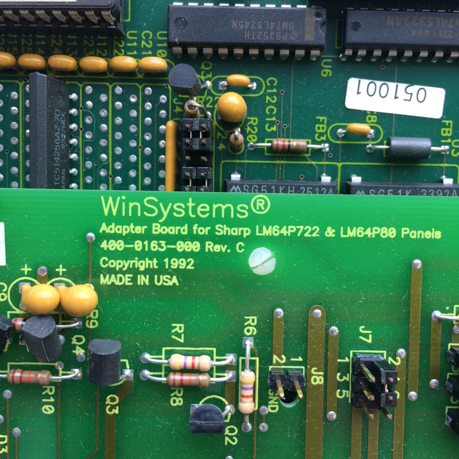 Winsystems For SHARP LM64P722 / LM64P80 Board Panels REV C 400-0163-000 FPVGA