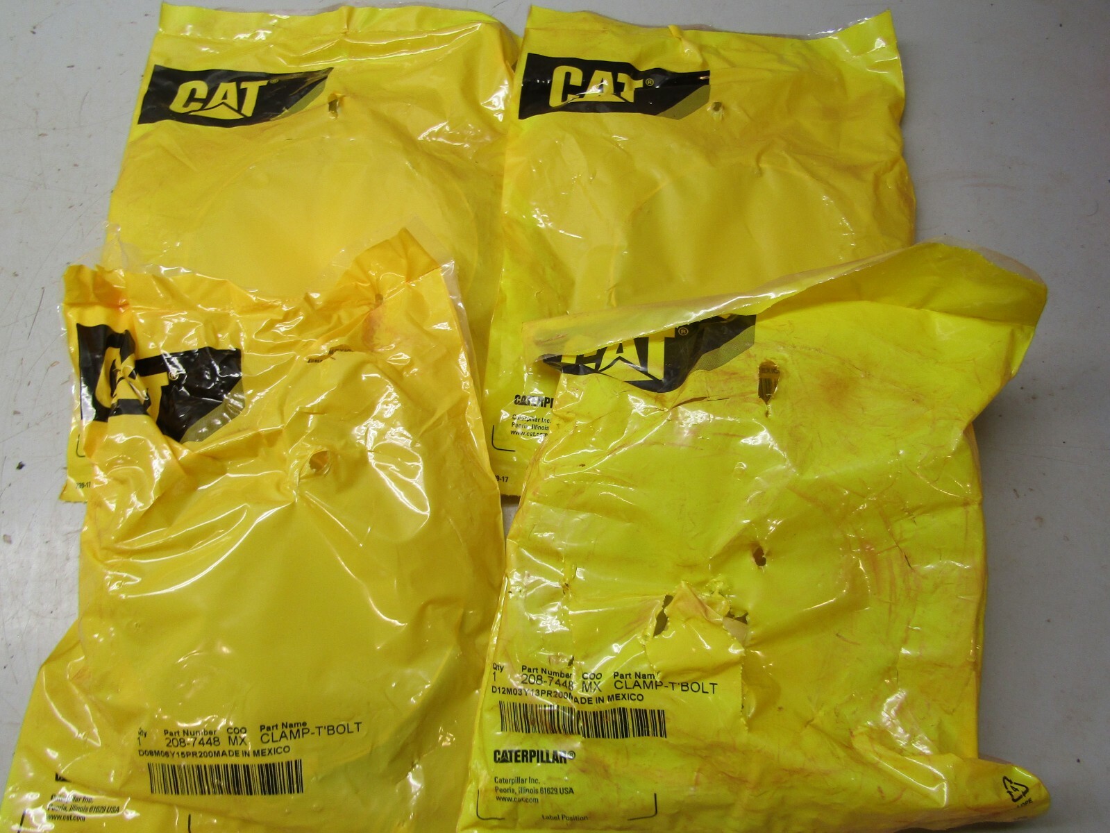 Caterpillar 208-7448 Clamp Lot of 4!