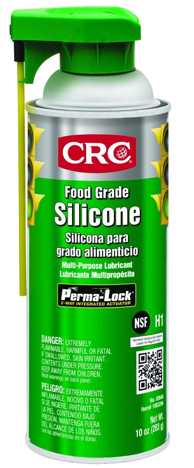 CRC Food Grade Silicone, 10 Wt Oz, Multi-Purpose Silicone Lubricant for High