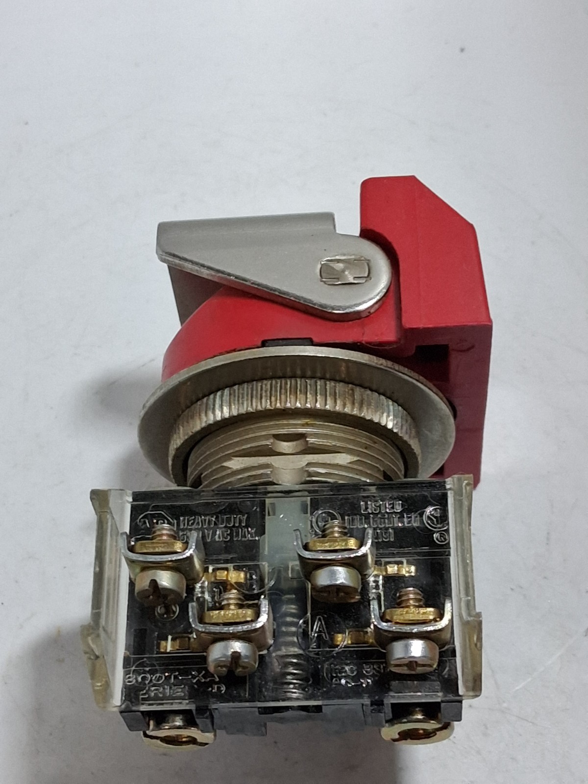 ALLEN BRADLEY 800H-WK61A PUSHBUTTON FLIP LEVER RED STOP 1NO/1NC NNB