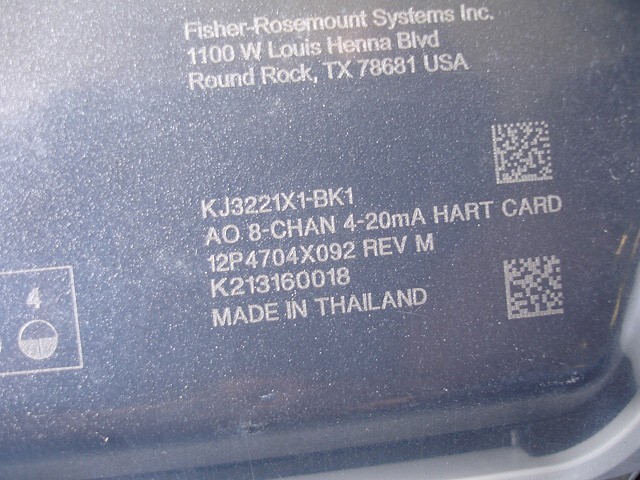 EMERSON DELTAV KJ3221X1-BK1 8 CH AO 4-20MA HART SE4005S2B2 12P4704X092-233E