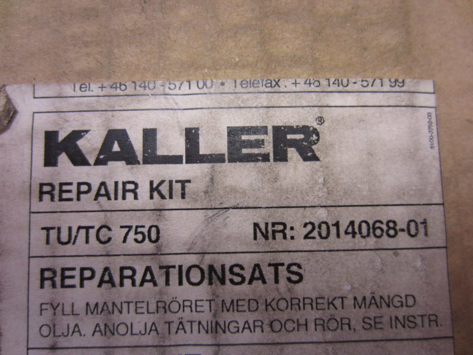 Kaller 2014068-01 Gas Spring Repair Kit TU/TC 750