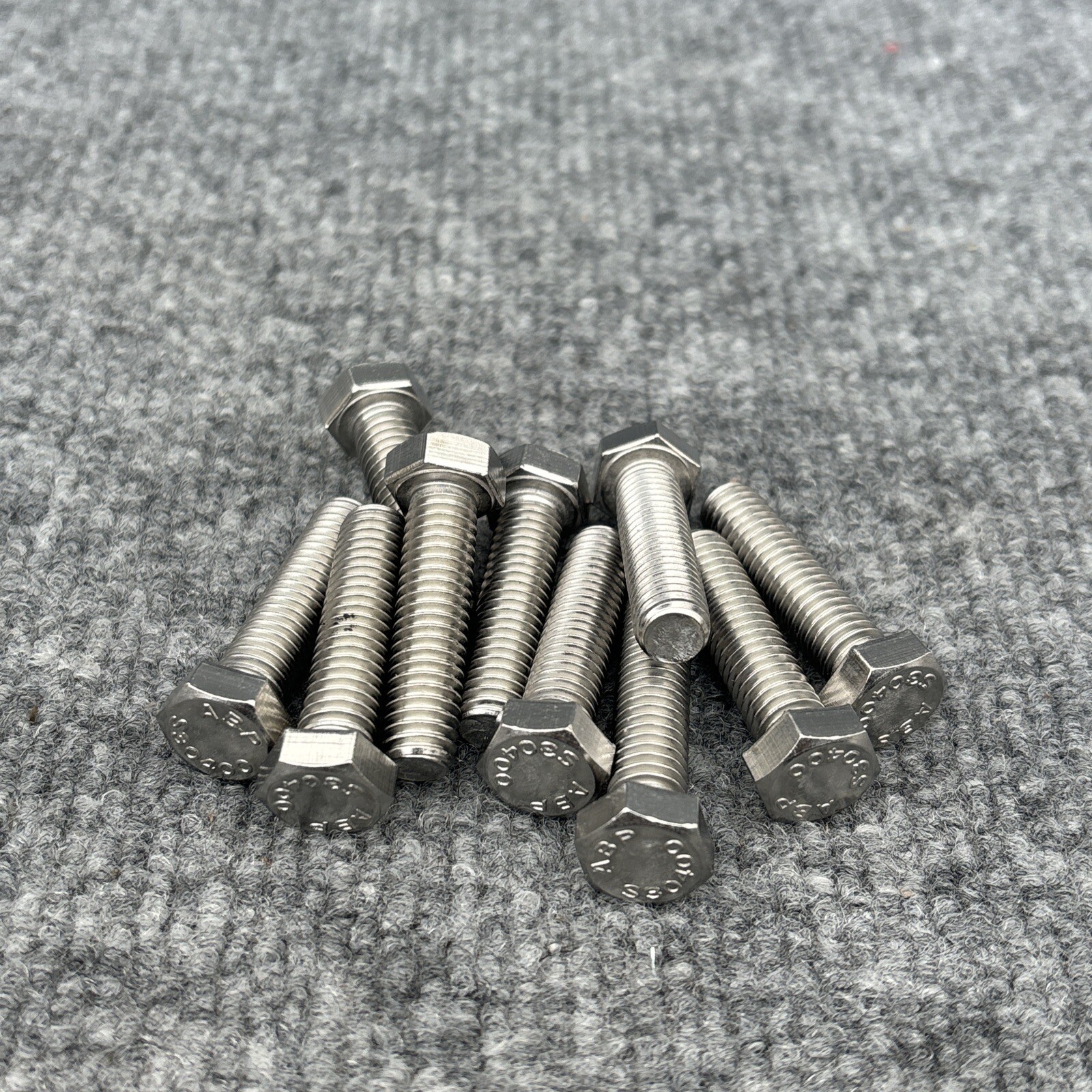 Lot of 20 3/8″-16 x 1-1/2″ Long Fully Threaded 18-8 Stainless Steel Hex Head Sc