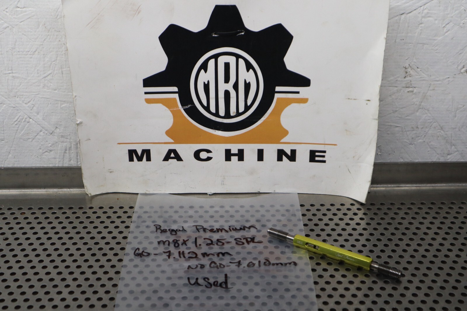 Regal Premium M8X1.25-SPL GO-7.112mm NOGO-7.010mm Thread Plug Gage Used