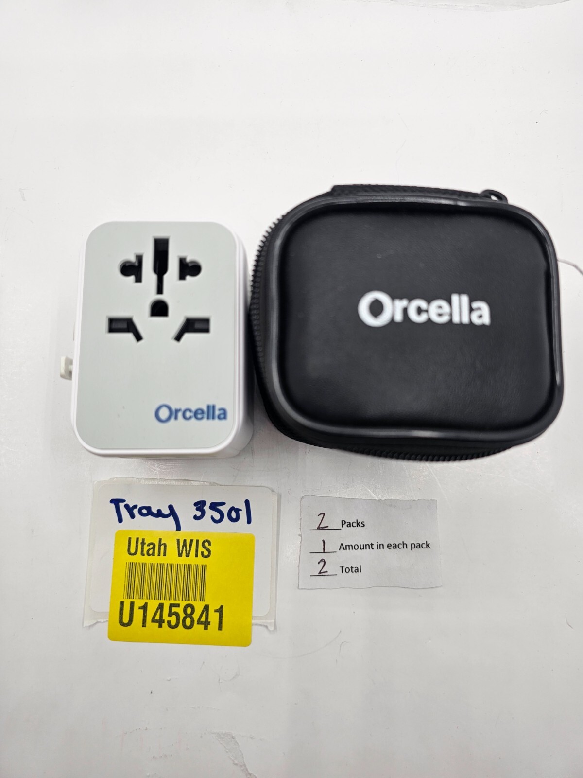 (QTY 2) Orcella Universal International Power Adapter with 4 USB Ports 633FC