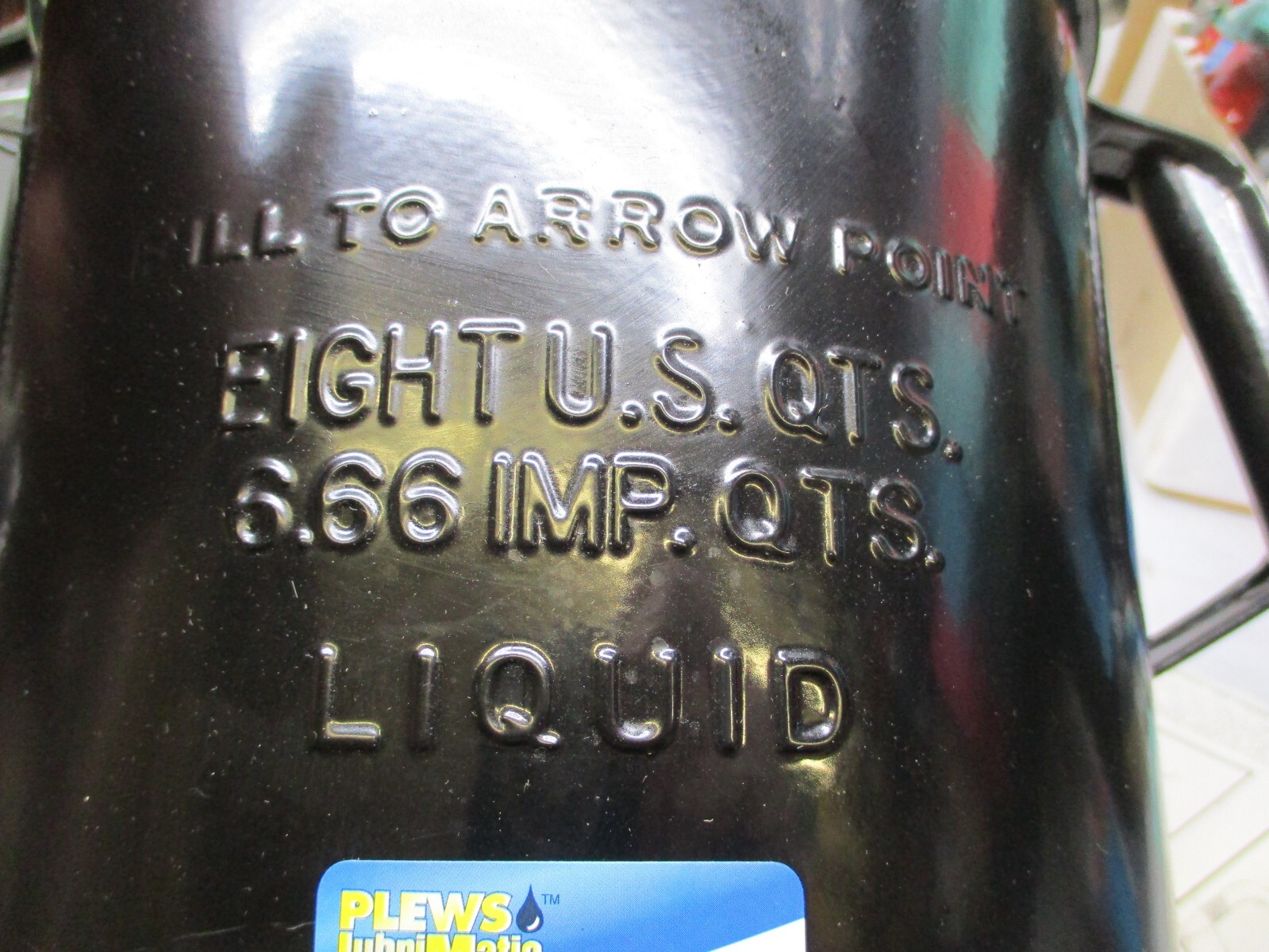 PLEWS LUBRIMATIC LEVER TYPE OILER 75-668GS 8QT