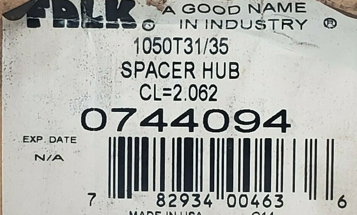 NIB FALK 0744094 SPACER HUB 1050T31/35 CL=2.062