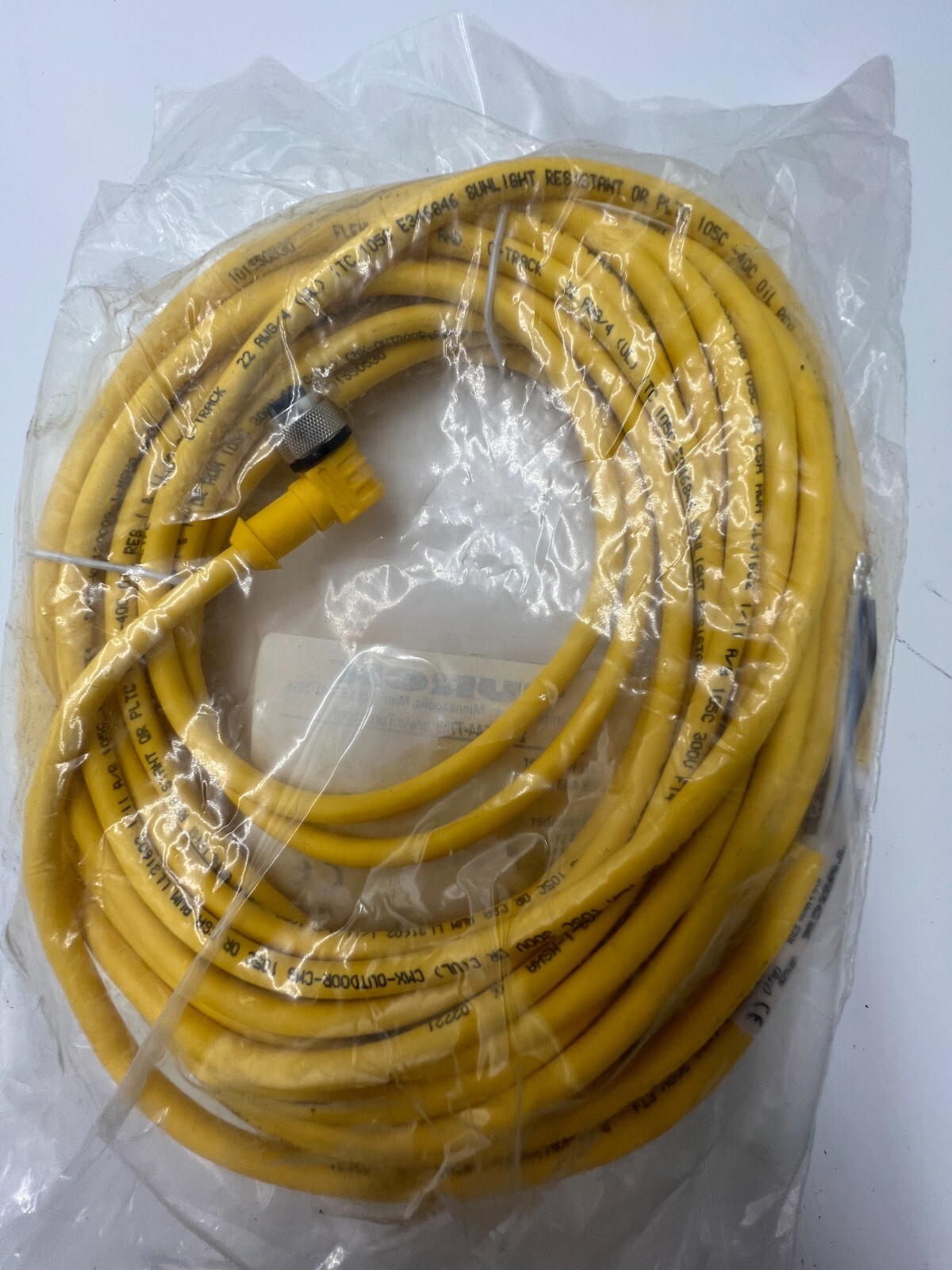 Turck 4-Wire M12, 90 degrees Female Single-end Cordset 10m U2437-13 WK4.43T-10