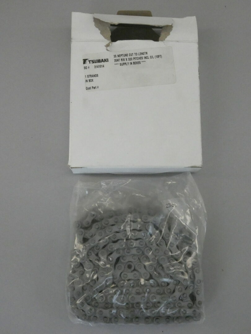 Tsubaki 35NT RIV x 320 Pitch Neptune Riveted Chain, 10ft – NEW Surplus!
