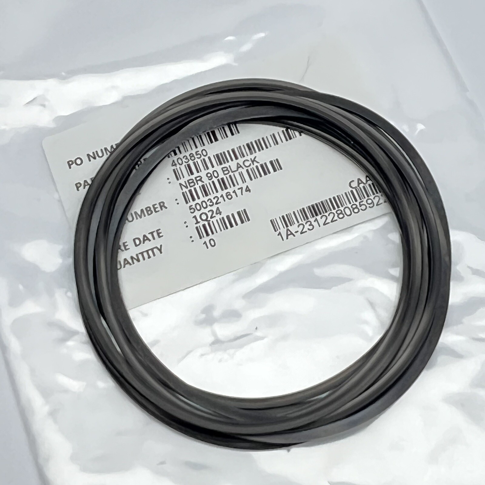 PACK OF 10 FLAT GASKETS 403850 NBR 90 BLACK