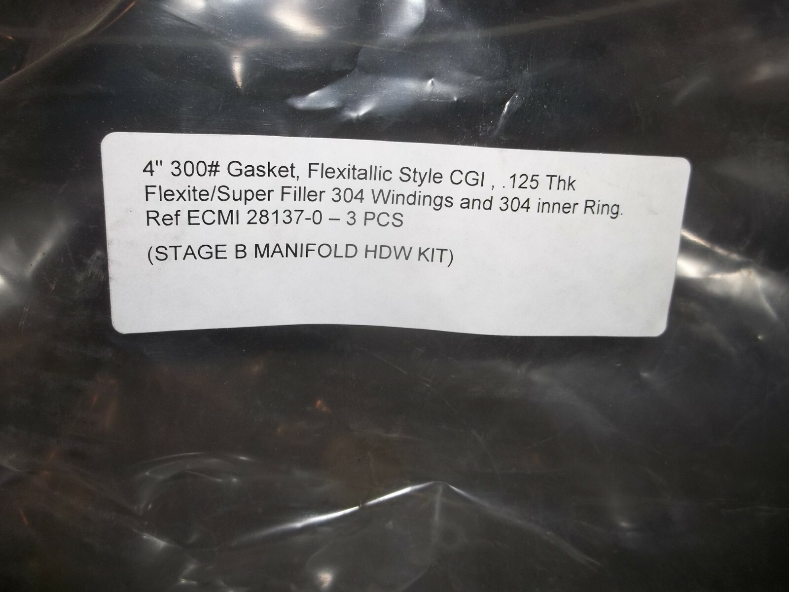 SET OF 3 FLEXITALLIC SUPER 304 4″ GASKET 28137 STYLE CGI 0.125 THICK (NN2)