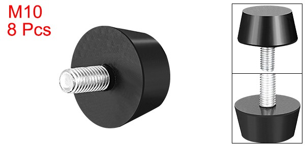 1.5″ x 0.79″ Rubber Conical Vibration Shock Absorption Mount M10x20mm Studs 8X