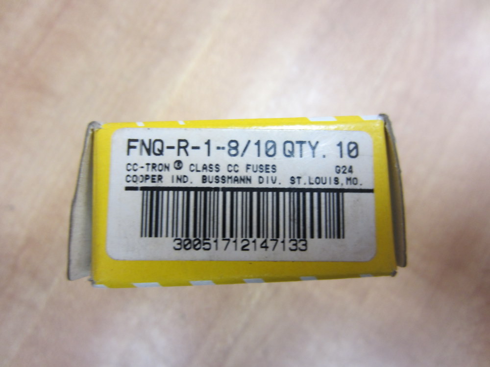 Buss FNQ-R-1-8/10 Bussmann Fuse Cross Ref 1CT92 (Pack of 10)
